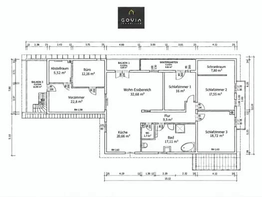 Immobilie in Eggelsberg - Wohnung zum Kauf - Eggelsberg - 395.000 € - 5,5 Zimmer, 182 m² - Bild 2