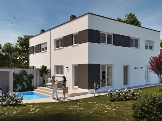 Immobilie in Wilhering - Doppelhaushälfte zum Kauf - Erstbezug - Wilhering - 590.000 € - 5 Zimmer, 120 m², 342 m² Grundstück - Bild 0