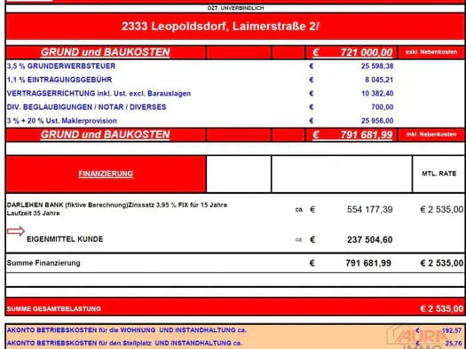 Immobilie in Leopoldsdorf - Reihenmittelhaus zum Kauf - Leopoldsdorf - 695.000 € - 4 Zimmer, 135 m² - Bild 2