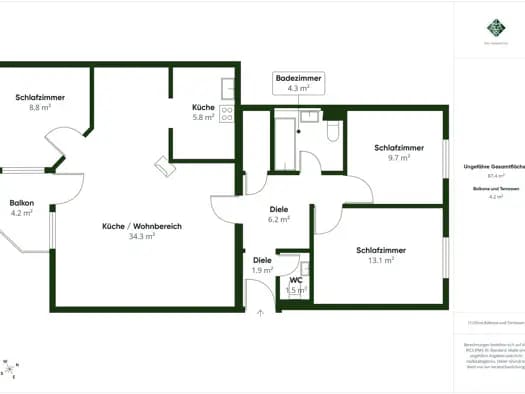 Immobilie in Brixlegg - Wohnung zum Kauf - Brixlegg - 359.000 € - 4 Zimmer, 86,1 m², 1. Geschoss, frei ab 01.01.2027 - Bild 2