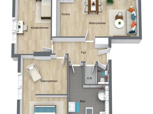 Immobilie in Obertrum am See - Wohnung zum Kauf - Obertrum am See - 379.000 € - 3 Zimmer, 97 m² - Bild 2
