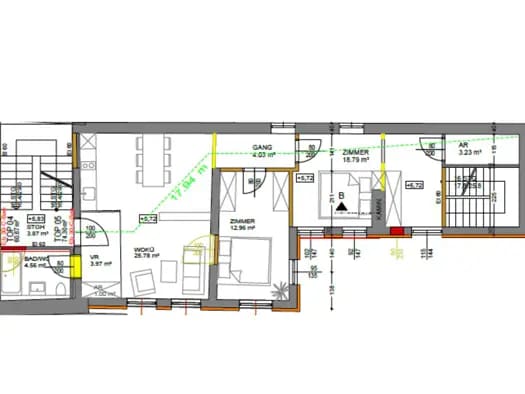 Immobilie in Braunau am Inn - Wohnung zum Kauf - Braunau am Inn - 190.632 € - 3 Zimmer, 73,3 m², 2. Geschoss, frei ab sofort - Bild 2