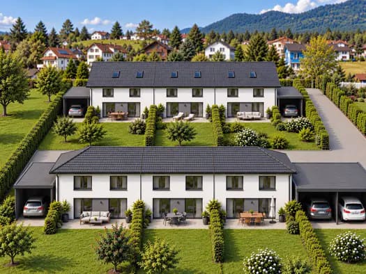 Immobilie in Schlins - Reihenendhaus zum Kauf - Erstbezug - Schlins - 583.000 € - 4,5 Zimmer, 100 m², 240 m² Grundstück - Bild 1