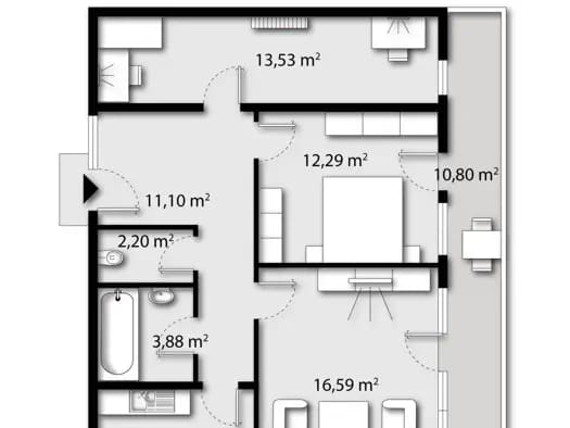 Immobilie in Absam - Wohnung zum Kauf - Absam - 245.000 € - 3 Zimmer, 65,8 m² - Bild 2