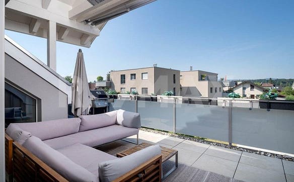 Immobilie in Zufikon - Moderne 5.5-Zimmer-Maisonettewohnung mit Balkon und Minergie-Standa... - Bild 8
