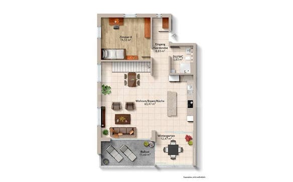 Immobilie in Zwillikon - Grosszügiges Wohnen auf zwei Etagen - 180.8 m² Maisonette - Bild 1