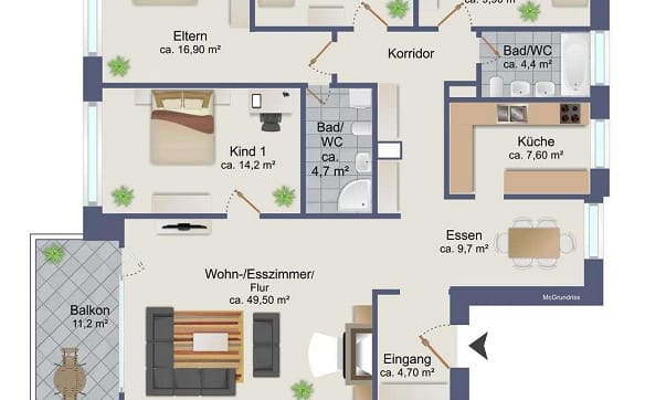 Immobilie in Nürensdorf - Familienfreundliche 5½ Zimmer-Wohnung mit Potenzial in Nürensdorf - Bild 10