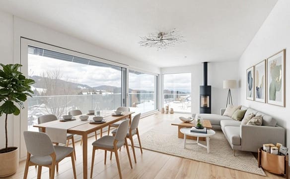 Immobilie in Plasselb - Wohnen mit Aussicht - stilvolle Terrassenwohnung in Plasselb - Bild 3