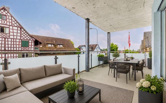 Immobilie in Münsterlingen - 4.5-ZIMMER-WOHNUNG IM 1. OG  MIT GROSSZÜGIGER, GEDECKTER TERRASSE I... - Bild 2