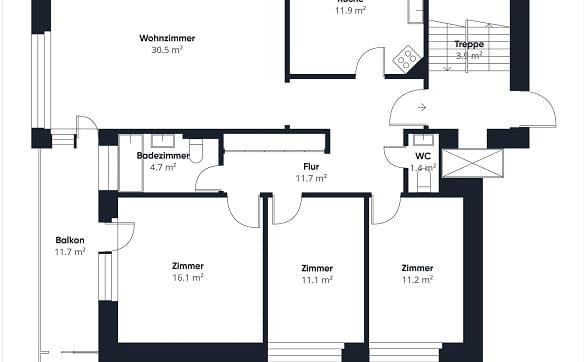 Immobilie in Busswil Be - Familienfreundliche 4.5-Zimmer-Wohnung mit Balkon und Garage - Bild 7