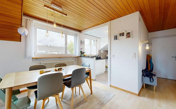 Immobilie in Kirchberg Be - Preiswerte Dachwohnung mit Weitsicht an ruhiger Lage - Bild 3
