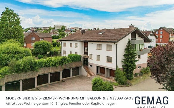 Immobilie in Mörschwil - Modernisierte 2.5-Zimmer-Wohnung mit Balkon & Einzelgarage - Bild 0