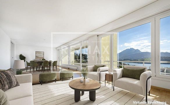 Immobilie in Meggen - 4½-Zimmer-Wohnung mit See- und Bergpanorama - Bild 0