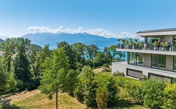 Immobilie in La Croix - Appartement d'exception avec vue panoramique sur le lac et les Alpes - Bild 0