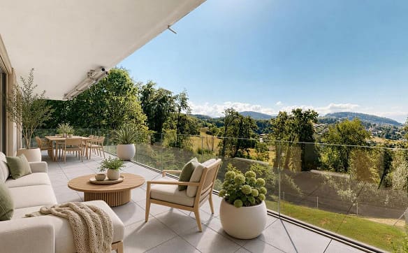 Immobilie in La Croix - Appartement d'exception avec vue panoramique sur le lac et les Alpes - Bild 7