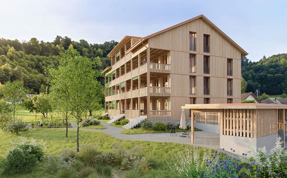 Immobilie in Wikon - Wohnen im Baumgarten: Holzbau mit Charme und Weitblick - Bild 0