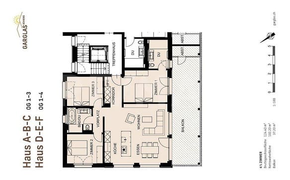 Immobilie in Schiers - Energiebewusst wohnen www.garglas.ch - 4½-Zimmer-Wohnung E3 mit Ant... - Bild 8