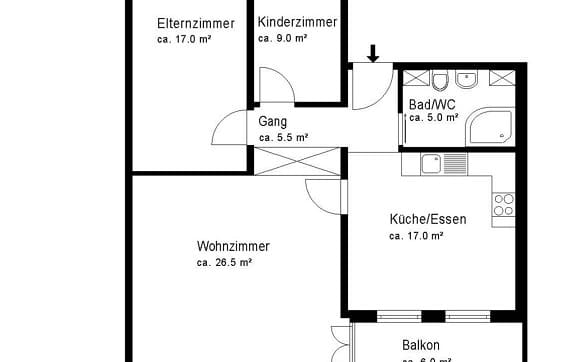 Immobilie in Zizers - Stilvoll sanierte 3.5-Zimmer mit Whirlpoolbadewanne,  - Bild 13