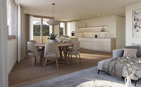 Immobilie in Flims Waldhaus - Exklusive 4.5-Zimmer-Neubauwohnung mit Weitsicht in Flims - Bild 0