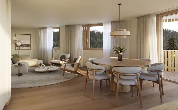 Immobilie in Flims Waldhaus - Exklusive 5.5-Zimmer-Neubauwohnung mit Weitsicht in Flims - Bild 0
