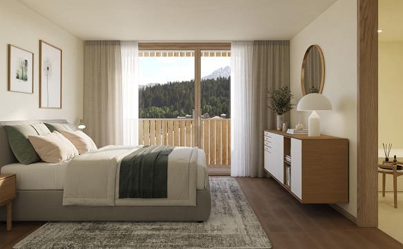 Immobilie in Flims Waldhaus - Exklusive 5.5-Zimmer-Neubauwohnung mit Weitsicht in Flims - Bild 2