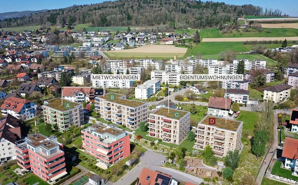 Immobilie in Buchs Zh - Ihr neues Zuhause im Neubauprojekt «Rosengarten» - Attraktive 3.5-Z... - Bild 0