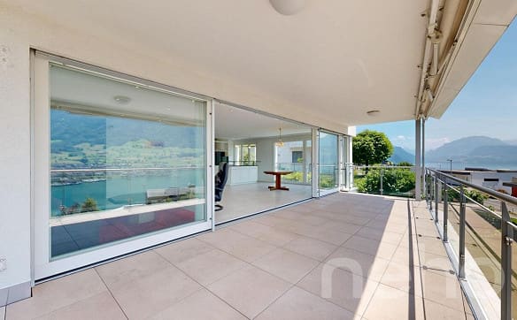 Immobilie in Ennetbürgen - Exklusive Terrassenwohnung mit Panorama-Seesicht - Bild 3