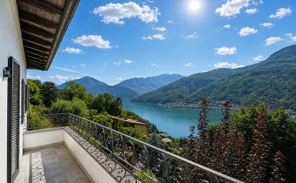 Immobilie in Vico Morcote - Villa Panoramica con Splendida Vista Lago di Lugano a Morcote - Bild 4