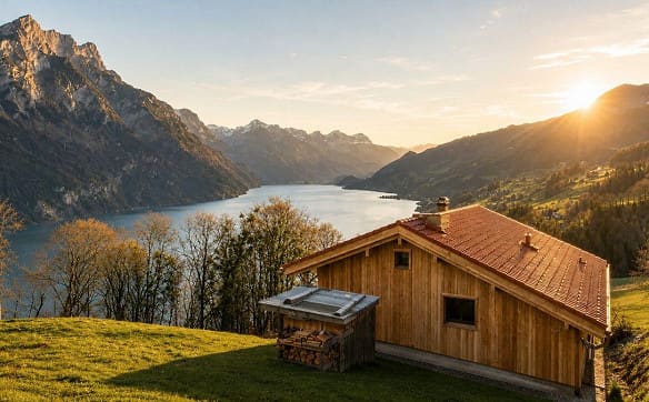 Immobilie in Filzbach - Charmantes Einfamilienhaus mit Seeblick in Filzbach - Bild 0
