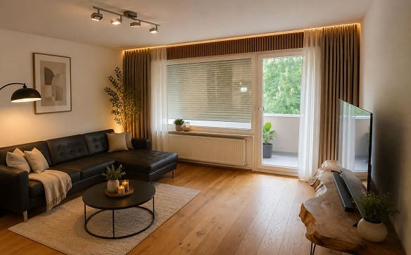 Immobilie in Berneck - Moderne 3.5-Zimmer-Wohnung mit Balkon und schöner Aussicht in Berneck  - Bild 1