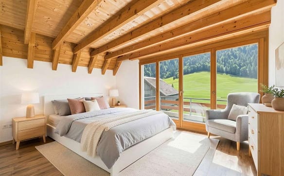 Immobilie in Studen Sz - 6.5 Zi.-Doppelhaushälfte mit Studio, Garten und Bergblick - Bild 7