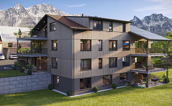 Immobilie in Sax - Stilvolle 2.5-Zimmerwohnung mit exklusiver 47 m² Terrasse - Bild 0