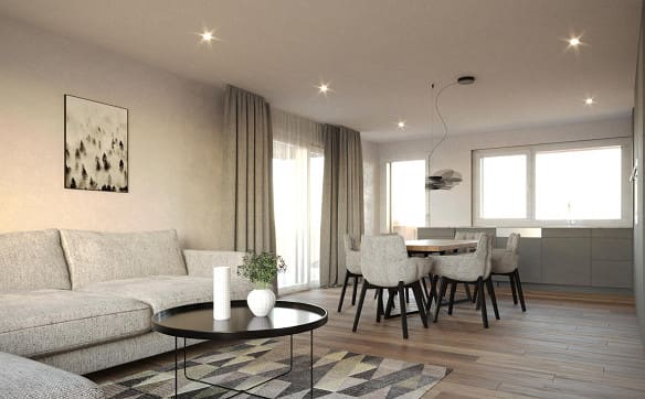 Immobilie in Sax - Stilvolle 2.5-Zimmerwohnung mit exklusiver 47 m² Terrasse - Bild 2