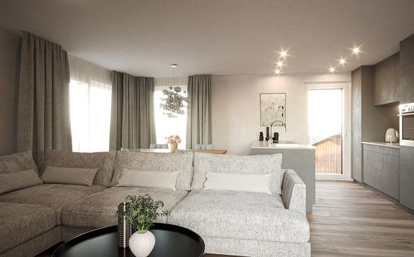 Immobilie in Sax - Stilvolle 2.5-Zimmerwohnung mit exklusiver 47 m² Terrasse - Bild 3