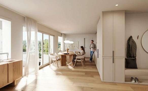 Immobilie in Kollbrunn - Attraktive 4.5-Zimmer Etagenwohnung mit sonnigem Balkon - Bild 2