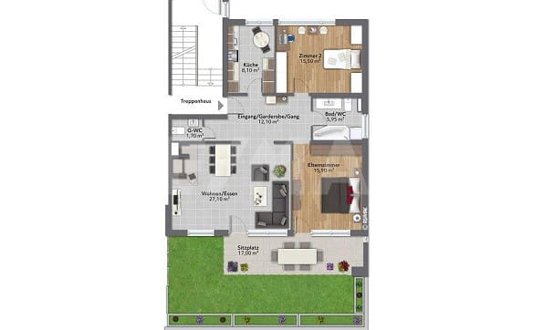 Immobilie in Birmensdorf Zh - 3 ½-ZIMMER-WOHNUNG MIT SONNIGER TERRASSE - Bild 11