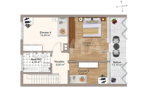 Immobilie in Wettswil - 5½ Zimmer Mittelhaus mit Potential – Ihr neues Zuhause erwartet Sie - Bild 11