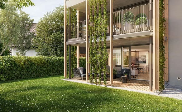 Immobilie in Rüfenacht Be - Wohntraum mit Gartenidylle - 3.5-Zimmer Eigentumswohnung in Rüfenacht - Bild 1