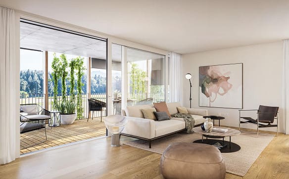 Immobilie in Rüfenacht Be - Modernes Wohnen mit Privatgarten - 4.5-Zimmer Eigentumswohnung - Bild 3