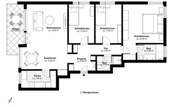 Immobilie in Rapperswil Sg - 4.5-Zimmer Wohnung - Wohnen in Rapperswil-Jona - Bild 11