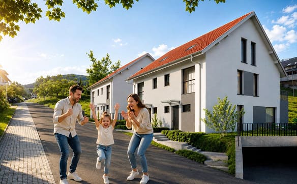 Immobilie in Bärschwil - Neubau-Eck-EFH (A) in Bärschwil – Ihr bezahlbarer Traum vom Eigenheim - Bild 0