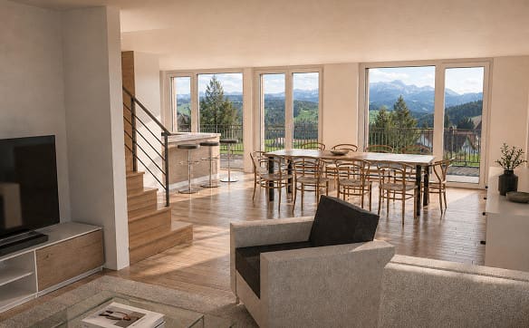 Immobilie in Waldstatt - Neubau Dreifamilienhaus Harschwendi – Wohnung Ost - Bild 0