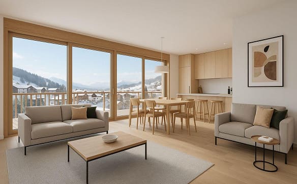 Immobilie in Flims Dorf - LETZTE 3.5 Zimmer Maisonettewohnung, 15 m von der Piste und den Ber... - Bild 10