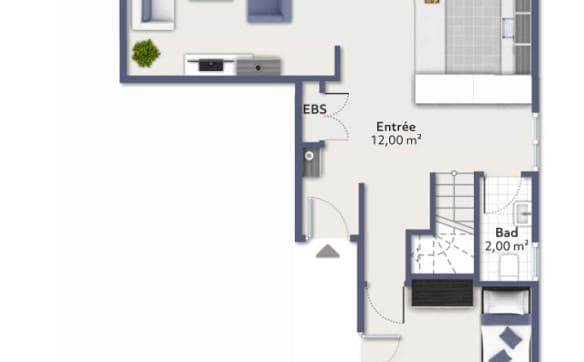 Immobilie in Au Sg - 4.5 Zimmer Maisonette Wohnung mit Panorama Blick übers Rheintal zu ... - Bild 14