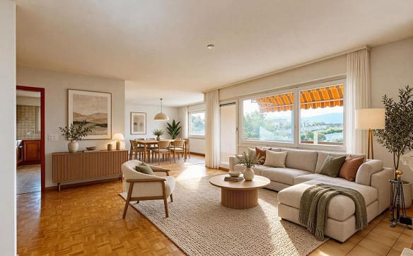 Immobilie in Villars-sur-glâne - Appartement de 5.5 pièces avec vue sur les montagnes aux Dailles - Bild 1