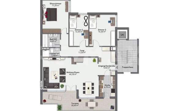 Immobilie in Widen - 4½-ZIMMER-WOHNUNG IM FÜNFTEN STOCK MIT TRAUMSICHT - Bild 11