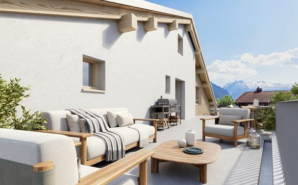 Immobilie in Alvaneu Dorf - Hochwertige Dachmaisonette mit 5.5 Zimmern in kernsaniertem Altbau - Bild 9