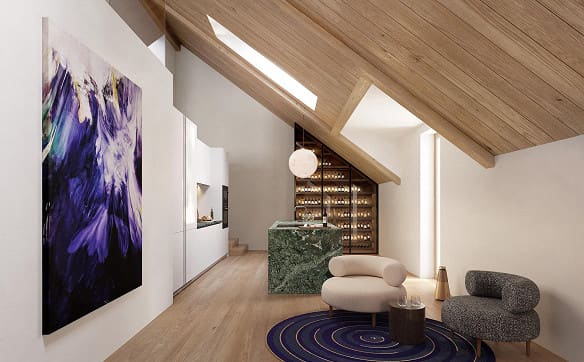 Immobilie in Donzhausen - 5.5 Zimmer: ZUHAUSEN – Exklusives Dachwohnen mit Galerie - Bild 4