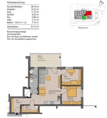 Immobilie in Sontheim - *** 3-Zimmer-Wohnung im 1. OG mit Südbalkon - Neubau Mehrfamilienhaus mit 15 Einheiten *** - Bild 0