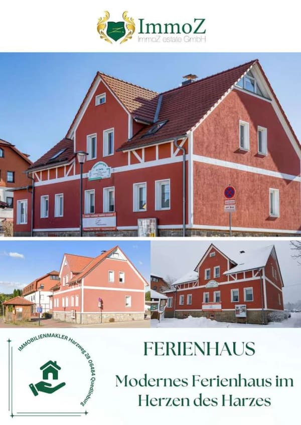 Immobilie in Thale - Ferienhaus mit integrierter Physiotherapie im Herzen des Harzes - Bild 0